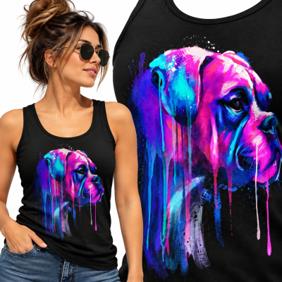TANK TOP DAMSKI ZWIERZĘTA  BOXER